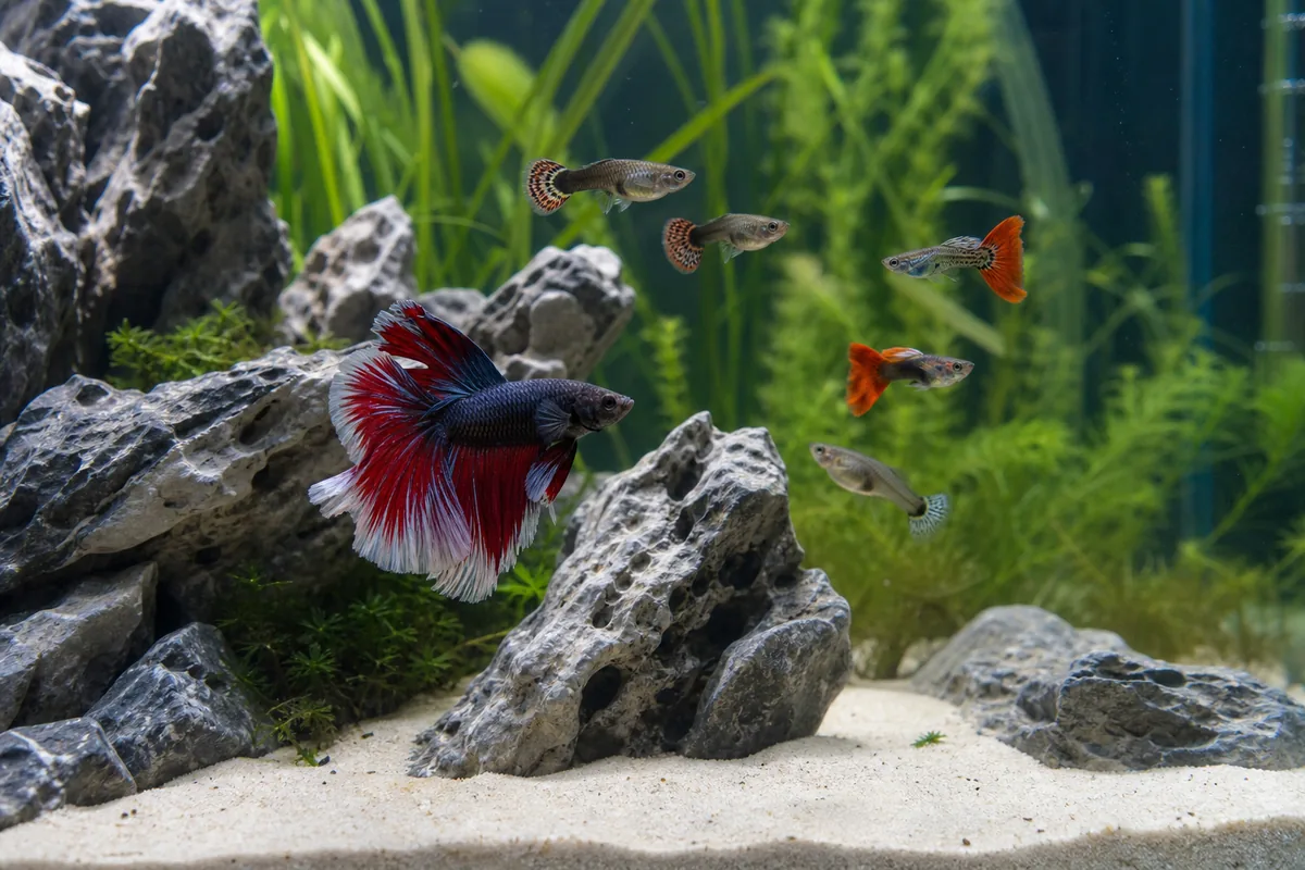 How Betta-Guppy Risk Compares to 4 Other Common Betta Pairings