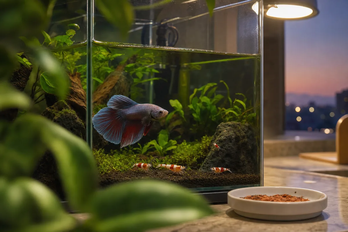 How Dense Plant Cover Changes Shrimp Survival Rates in a Betta Tank