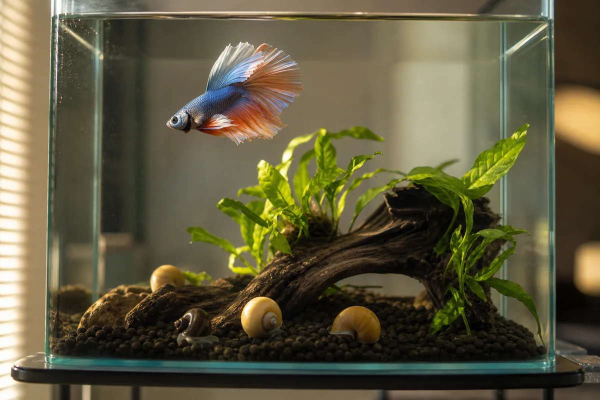 4 Snail Species for Betta Tanks: Which One Fits Your Setup
