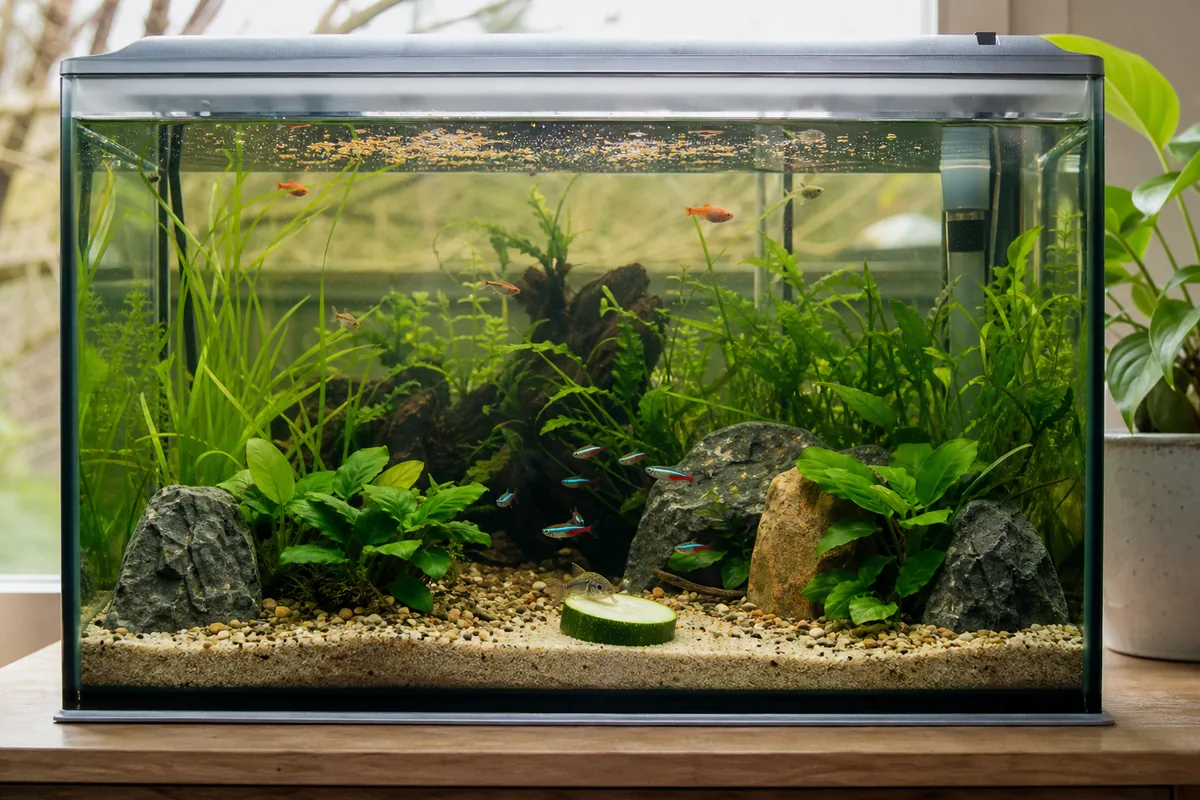 Can Zucchini Go In a Fish Tank With the Skin Still On?