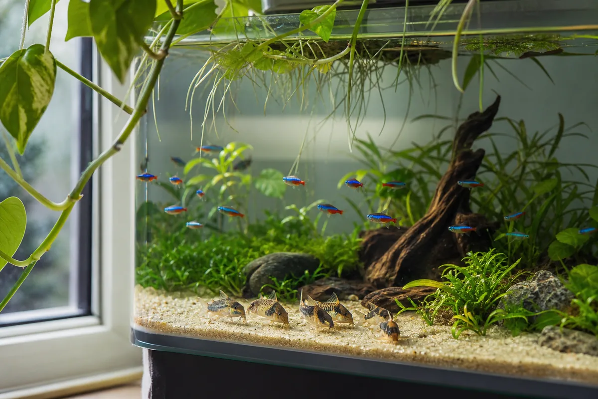 Do Corydoras and Neon Tetras Split the Tank Between Them?