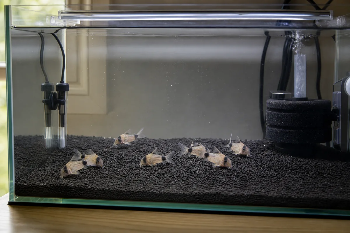 Corydoras Need a Group of Six and Fine Soft Sand