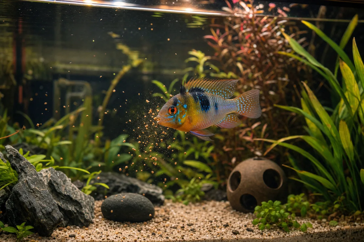 Ram Cichlid Stats: South American Dwarf Cichlid Reaching 2.5 Inches