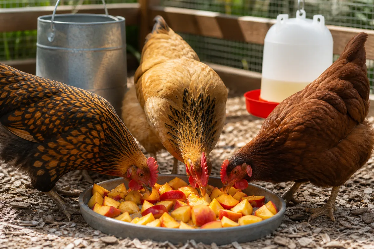 Peach Flesh and Skin Safety: Both Parts Are Fine for Chickens