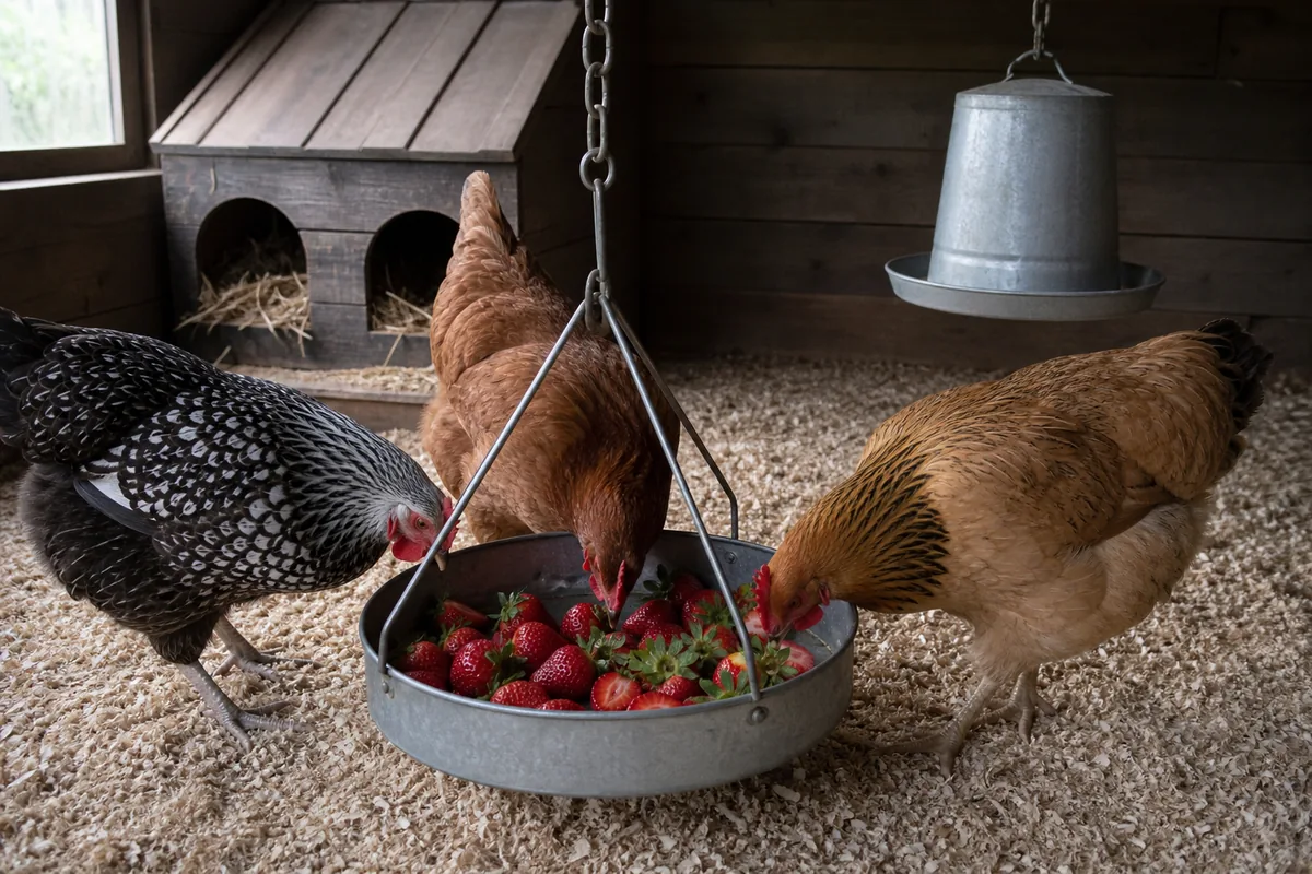 Which Strawberry Parts Can Chickens Eat? All 3 Components