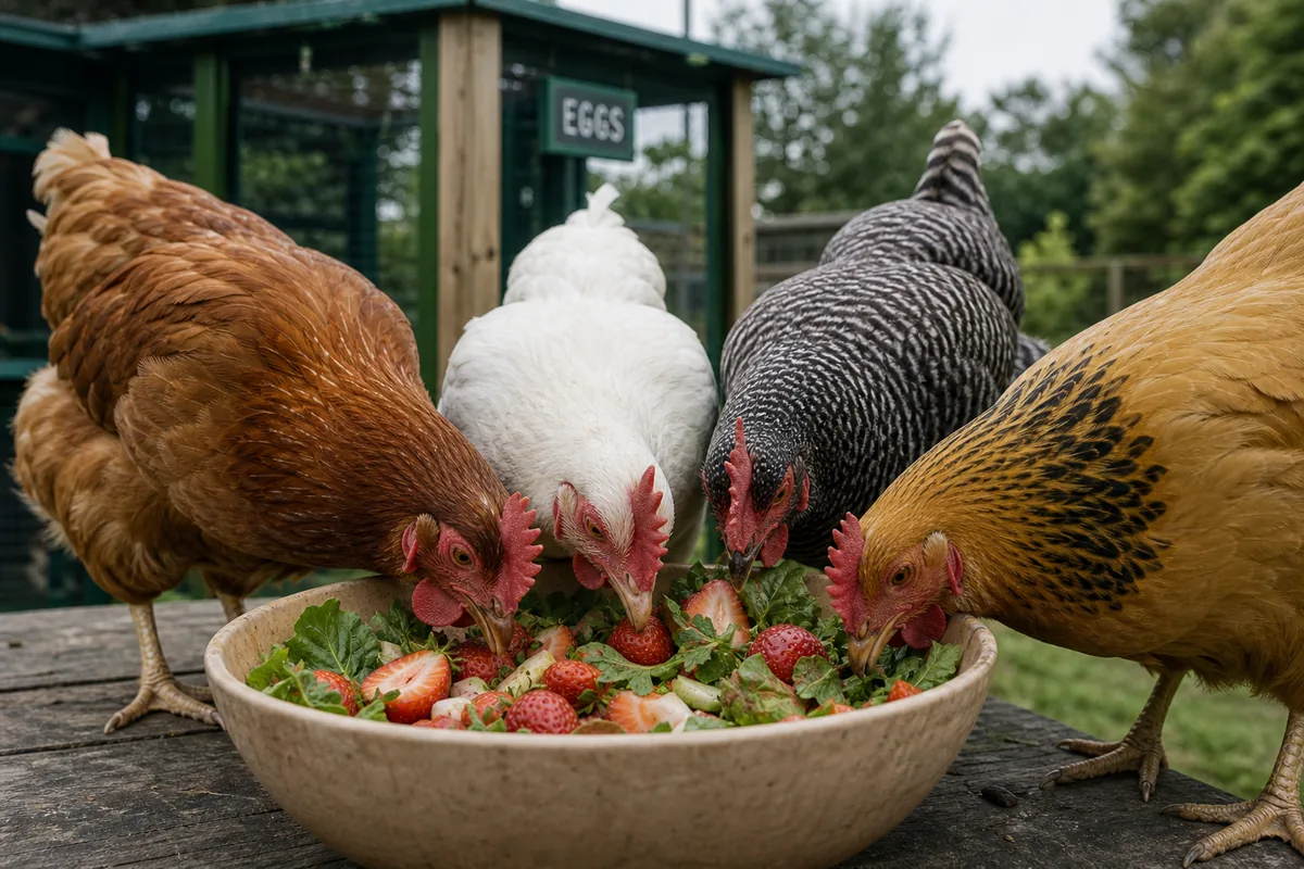 Strawberry Nutrition for Chickens: 59mg Vitamin C per 100g