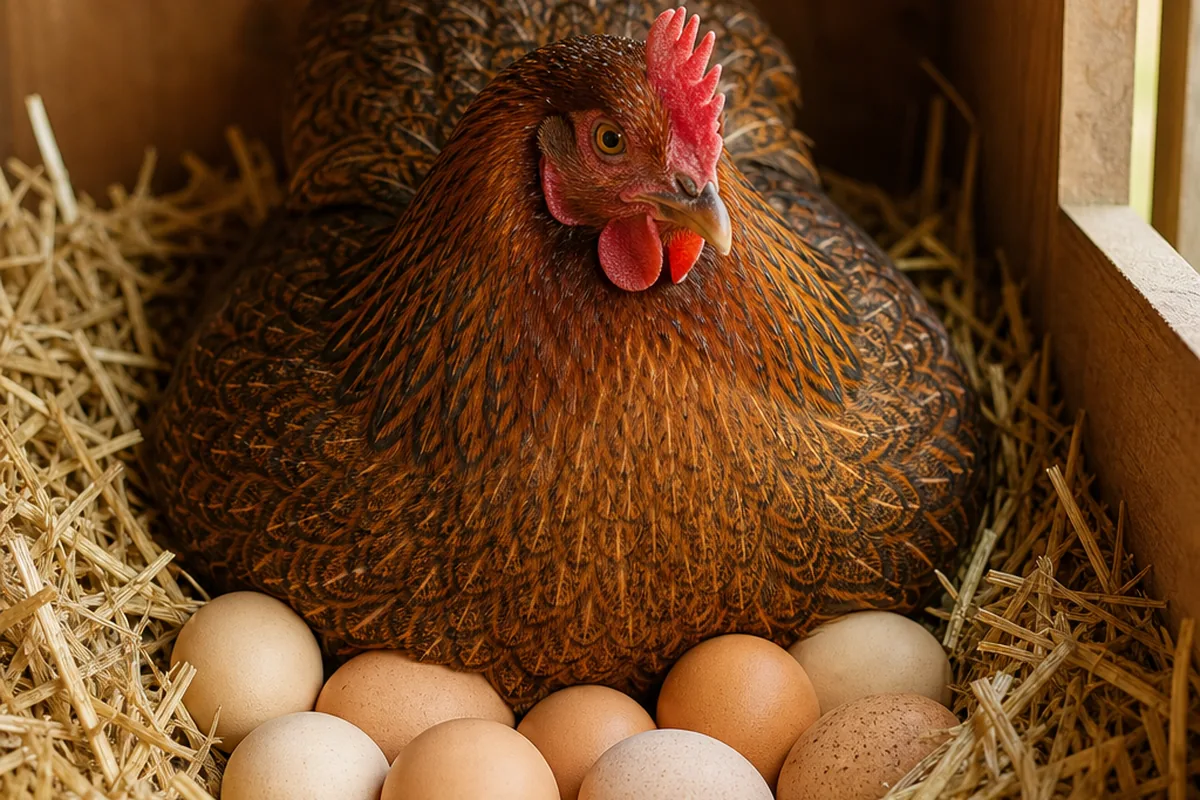 The Welsummer Lays the Egg on the Cornflakes Box