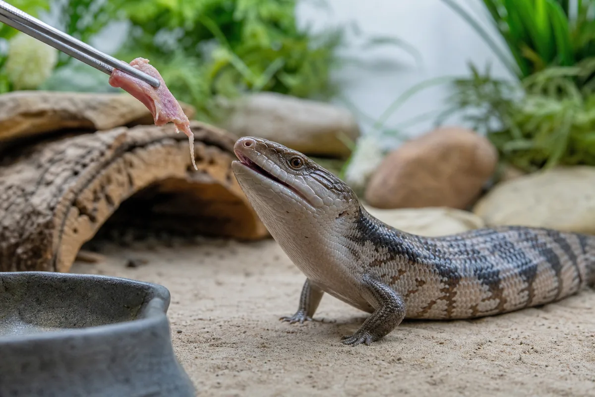 Blue-Tongue Skink Enclosure: 4 × 2 Ft Floor Space With Deep Substrate