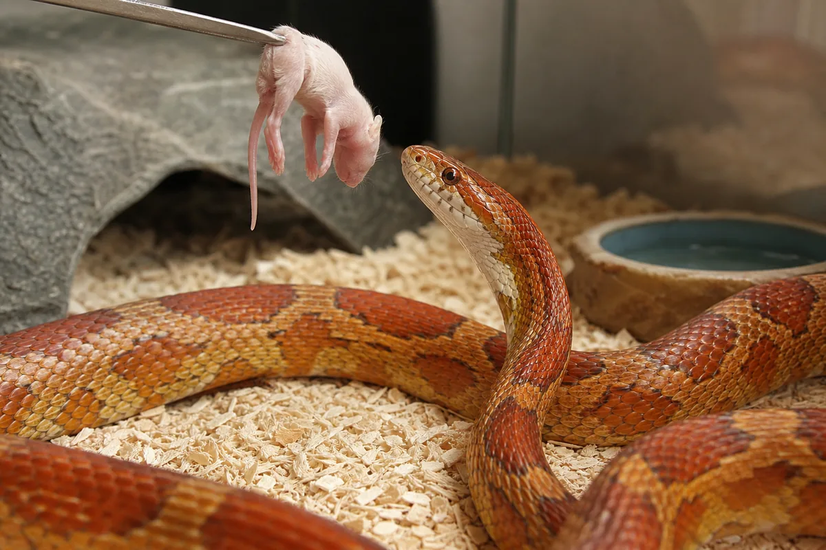 Corn Snakes Reach Five Feet and Take Frozen-Thawed Mice
