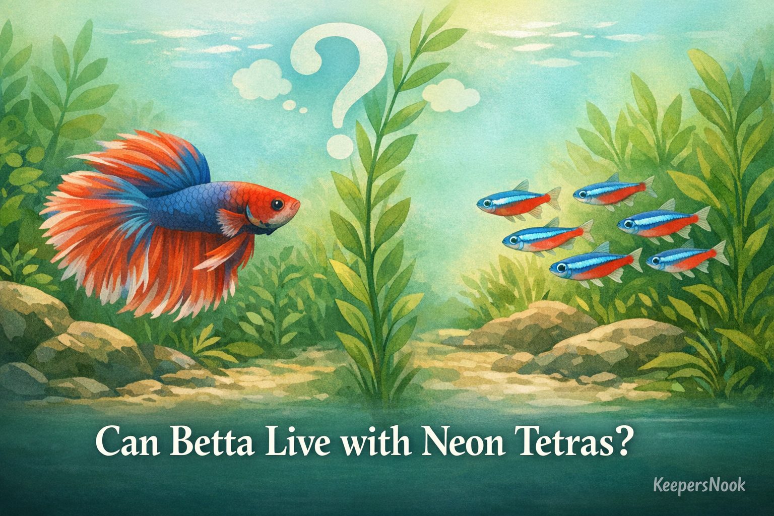 Can Betta Fish Live with Neon Tetras? Tank Size, Temperament, and Risks